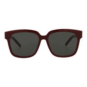 Saint Laurent Womens Square/Rectangle Burgundy Burgundy Grey Fashion Designer